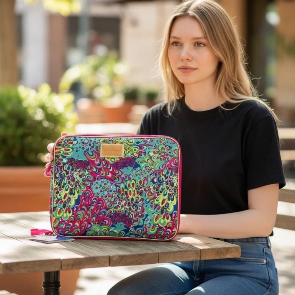 Lilly Pulitzer Agenda Folio Computer or Laptop Holder Case Sleeve Bag